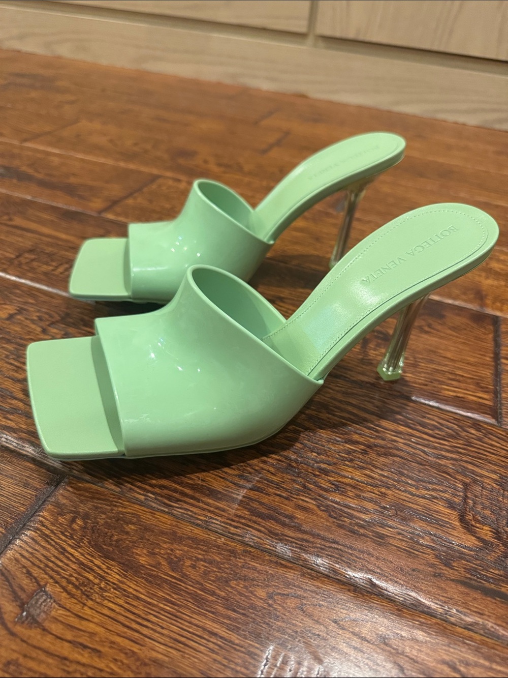 BOTTEGA VENETA Pudding Stretch Mule Sandals - Pistachio - NWT